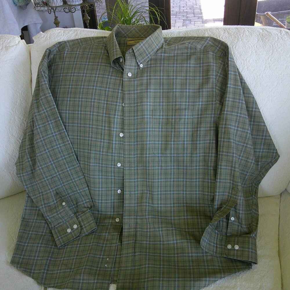 Men's Long Sleeve 2XL Green Shirt